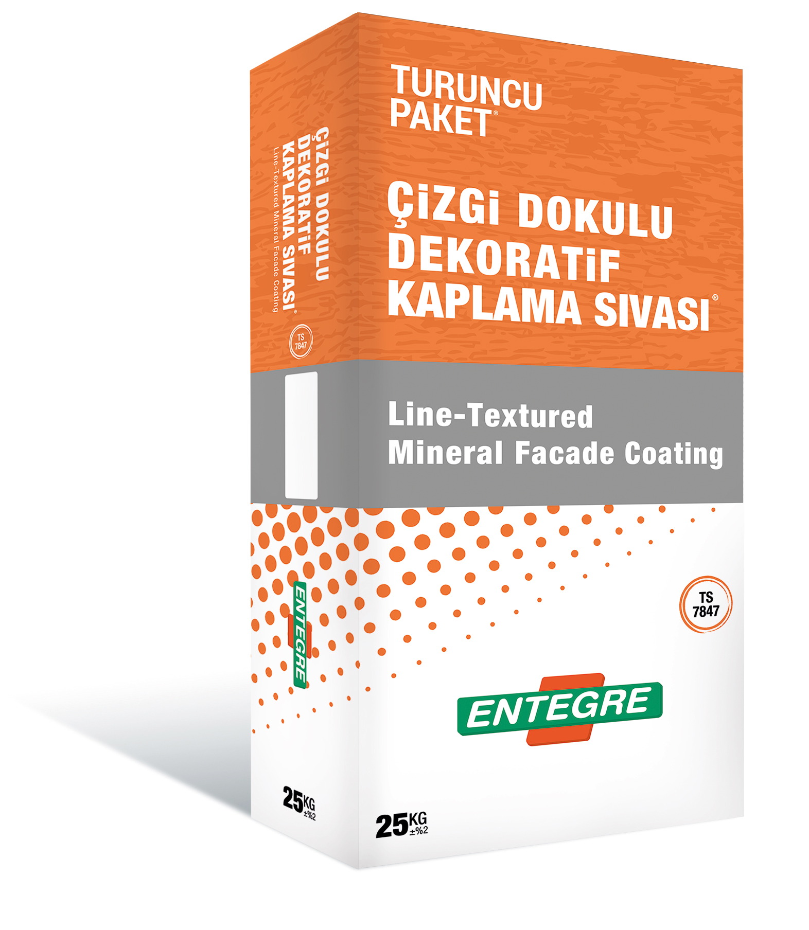 ENTEGRE TURUNCU PK ÇİZGİ DOKU DEKORATİF KAPL.3MM 25KG